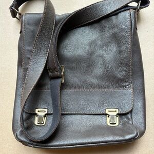 Genuine Leather messenger Bag laptop office College